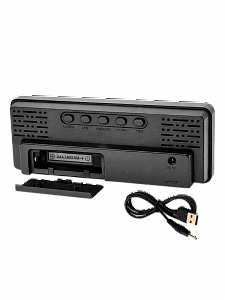 Часы электронные настольные от сети с будильником и термометром VST 898-1 Красные